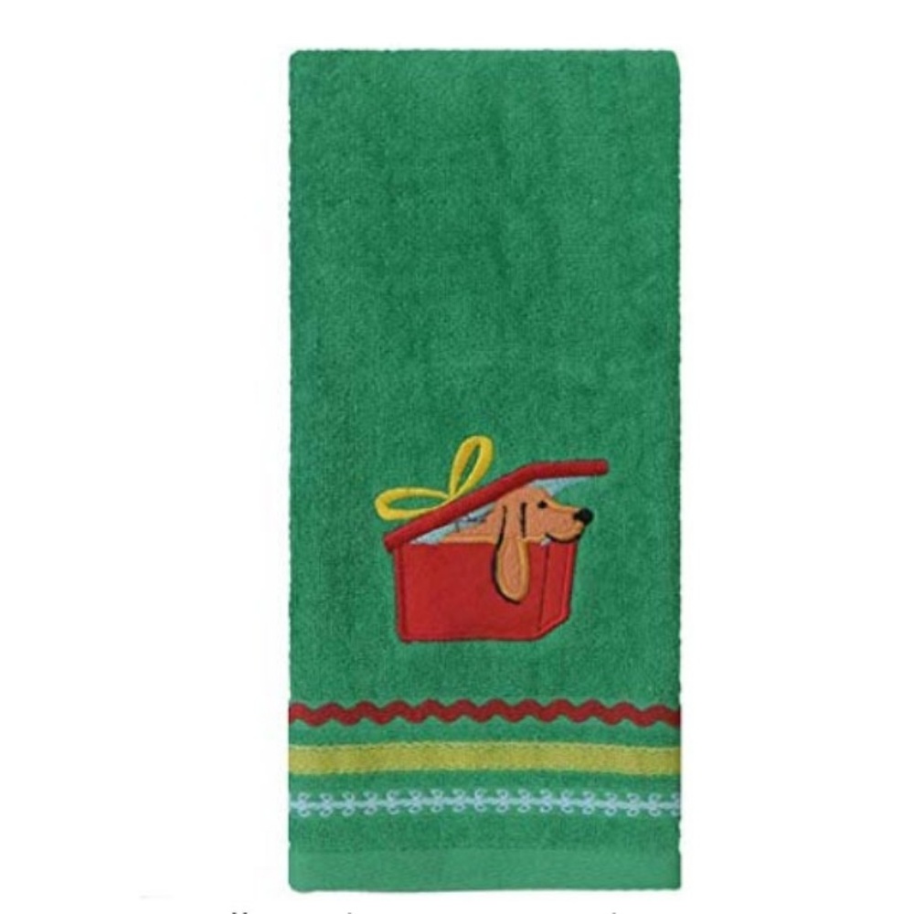 St. Nicholas Square Holiday Cheer Dog Hand Towel